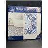 Image 1 : 10-Pack of Peel and Stick Floor Tiles - Ezra Blue - 12" x 12" Size - Brand New