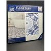 Image 1 : 10-Pack of Peel and Stick Floor Tiles - Ezra Blue - 12" x 12" Size - Brand New