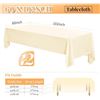 Image 2 : 12 Pack Box of 60" x 102" Rectangle Polyester Beige Tablecloths - Stain/Wrinkle Resistant - New