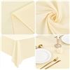Image 6 : 12 Pack Box of 60" x 102" Rectangle Polyester Beige Tablecloths - Stain/Wrinkle Resistant - New