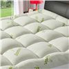 Image 1 : 1 Premium Bamboo King Size Quilted Mattress Topper; Extra Thick Pillowtop (78 x 80") - NEW