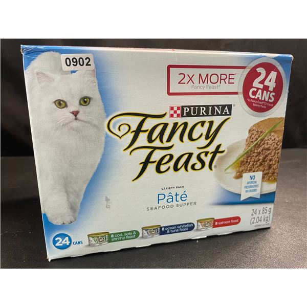 1 Case of Purina Fancy Feast Pate Seafood Supper Wet Cat Food - 24 x 85g Cans - New