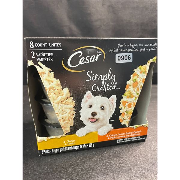 1 Box of Cesar Simply Wet Crafted Dog Food - 8 Packs (37g per pack) - BB: 05/29/26 - New