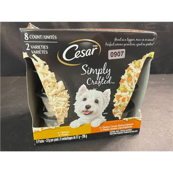 1 Box of Cesar Simply Wet Crafted Dog Food - 8 Packs (37g per pack) - BB: 05/29/26 - New