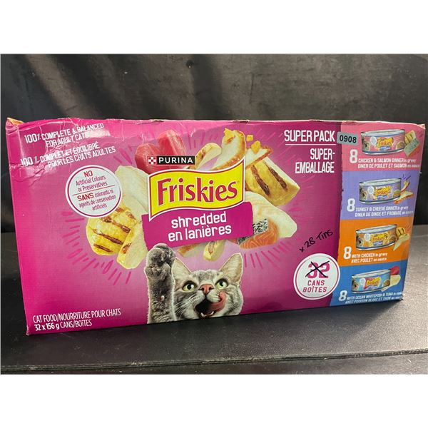 1 Case of Purina Friskies Shredded Wet Cat Food - 28 TINS INCLUDED* - BB: JUL 2026