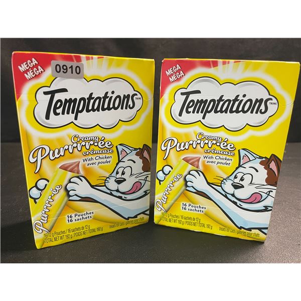 2 Temptations Creamy Purrr-ee Chicken Pouches for Cats - 16 Per Box - New (BB: 05/02/2025)