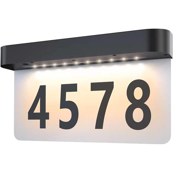 1 LED Illuminated House/Address Number Sign Kit - Waterproof/For Outdoors - New
