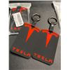 Image 2 : 3 Packs of Tesla Key-Card Holders/Keychains - Black/Red - 2 Per Pack/6 Total - New