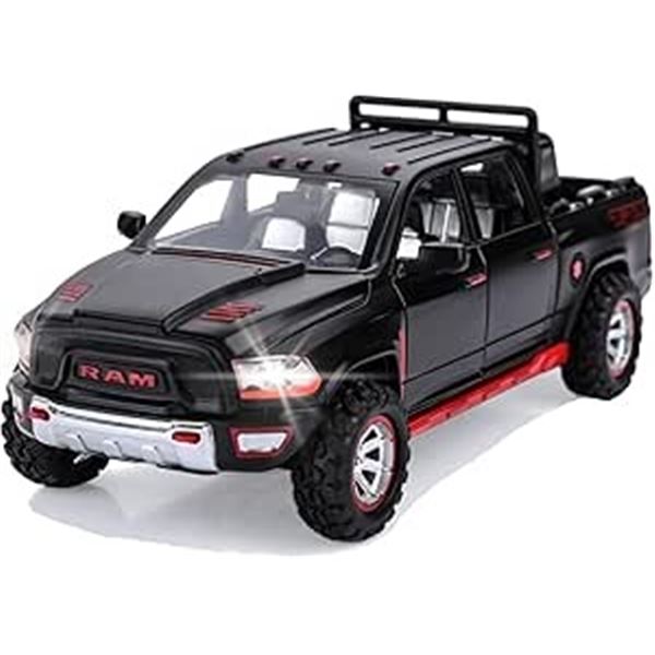 1 Dodge Ram Diecast Metal Truck Toy Model Car w/ Lights and Sound - New