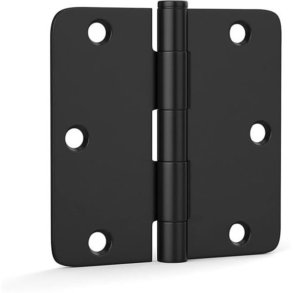 Box of 24 Matte Black Door Hinges (3.5") Exterior/Interior Door Hinges - Brand New