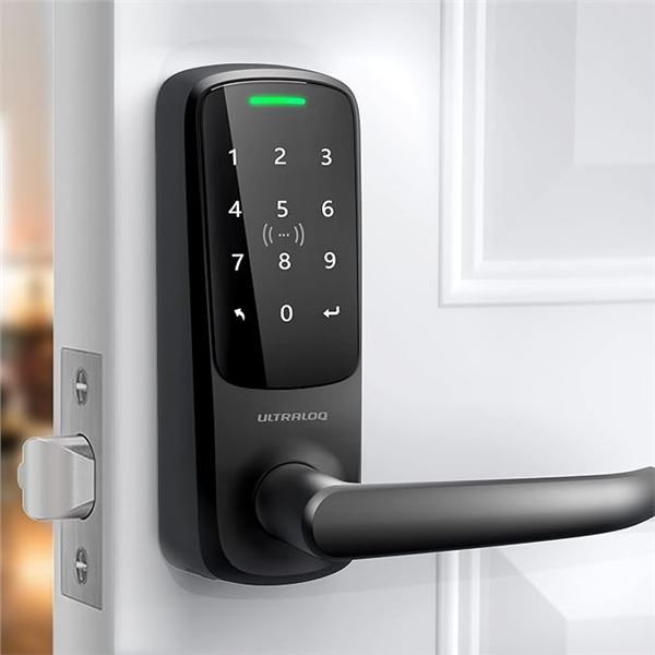 1 UltraLoq Keyless Entry Door Lock w/ Bluetooth; Smart Handle w/ Keypad - New (No Box - See Photos)