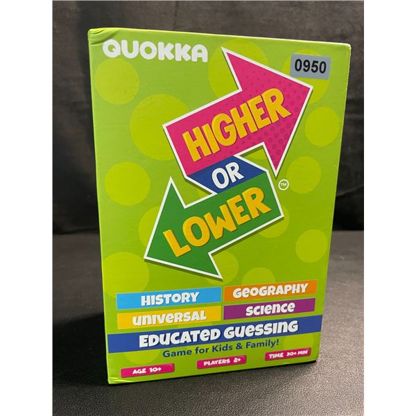 1 Quokka Higher or Lower Educated Guessing Game for Kids/Family - Ages 10+ - New