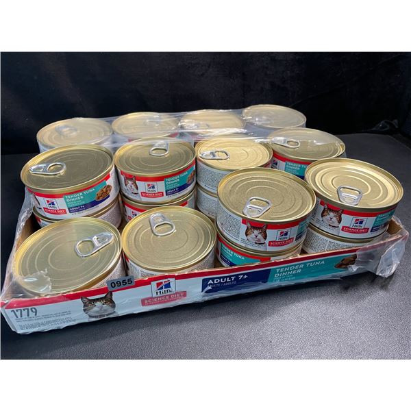 22 Tins of Hills Science Diet Wet Cat Food (Tender Tuna Dinner) 22 x 156g Cans - BB: 08/2026