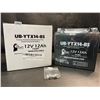 Image 2 : 1 Upstart Factory Activated Sealed Lead-Acid 12V 12Ah Battery; Motorcycle/ATV/Powersport Battery NEW