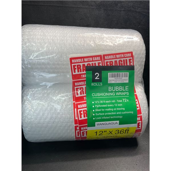2-Pack of Bubble Wrap for Packing (12" x 36FT Per Roll) - New