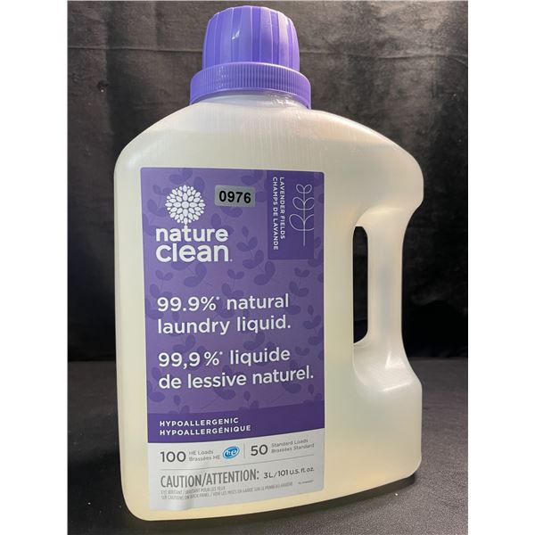 1 Nature Clean Lavender Fields 99.9% Natural Hypoallergenic Laundry Liquid - 100 Loads/3L - New