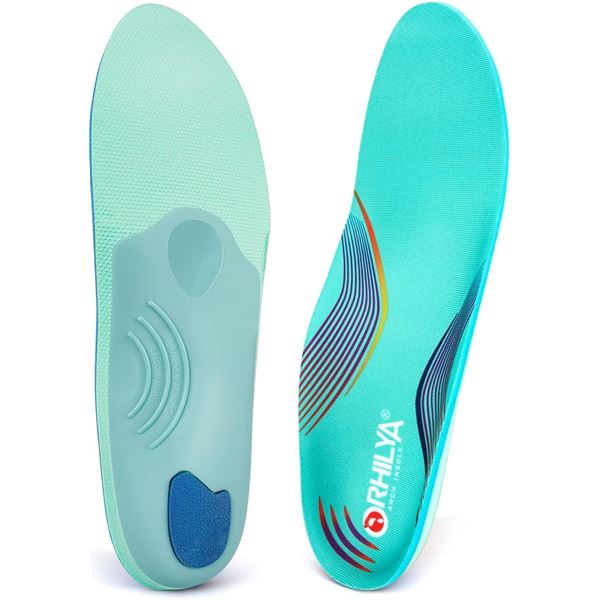 4 Pairs of Orhilya Orthopedic Shoe Insoles for Plantar Fasciitis/Flat Feet - Size 8 - Brand New