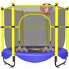 Image 1 : 60" Kids Trampoline with Enclosure; 5FT Trampoline for Indoor/Outdoors - New in Box (Assembly Req'd)