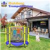Image 7 : 60" Kids Trampoline with Enclosure; 5FT Trampoline for Indoor/Outdoors - New in Box (Assembly Req'd)