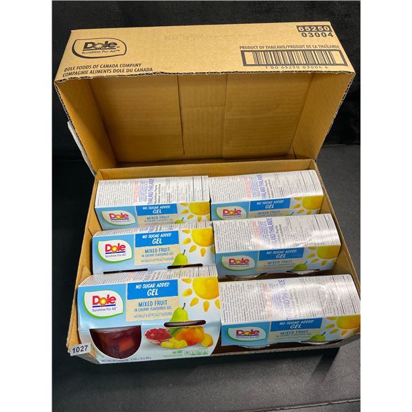 1 Case of Dole Fruit Cups; Mixed Fruit in Cherry Gel - 6 x 4-Packs Included - BB: 06/21/2025 - New