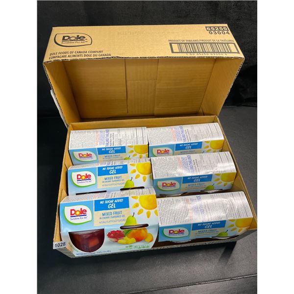 1 Case of Dole Fruit Cups; Mixed Fruit in Cherry Gel - 6 x 4-Packs Included - BB: 06/21/2025 - New