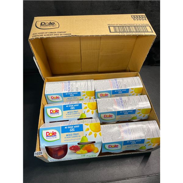 1 Case of Dole Fruit Cups; Mixed Fruit in Cherry Gel - 6 x 4-Packs Included - BB: 06/21/2025 - New