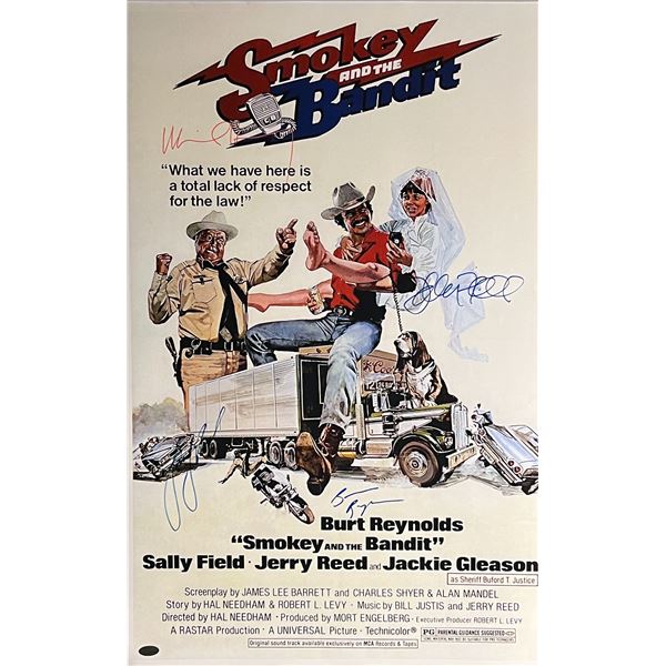 Smokey And The Bandit cast signed movie poster