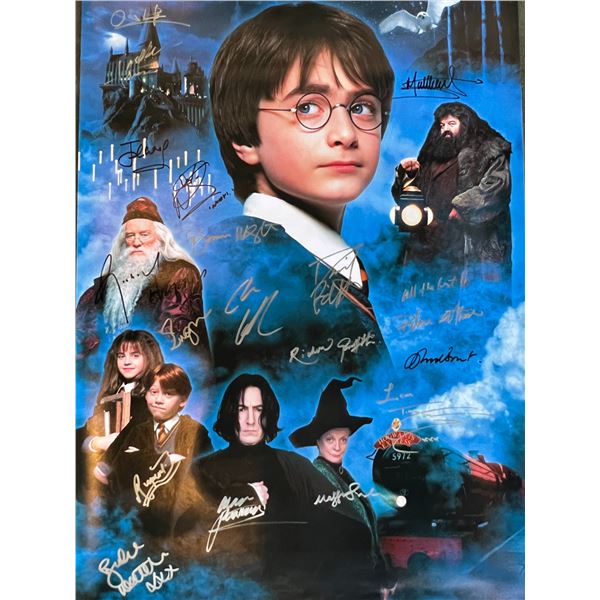 Harry Potter The Sorcerer's Stone cast signed movie poster