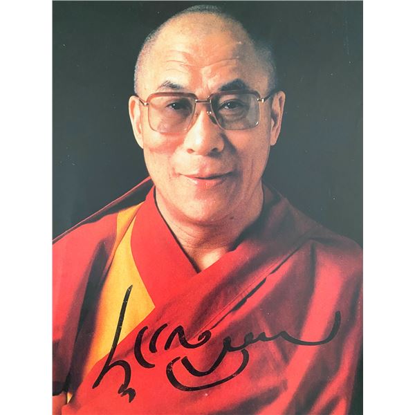 His Holiness the 14th Dalai Lama Tenzin Gyatso signed photo