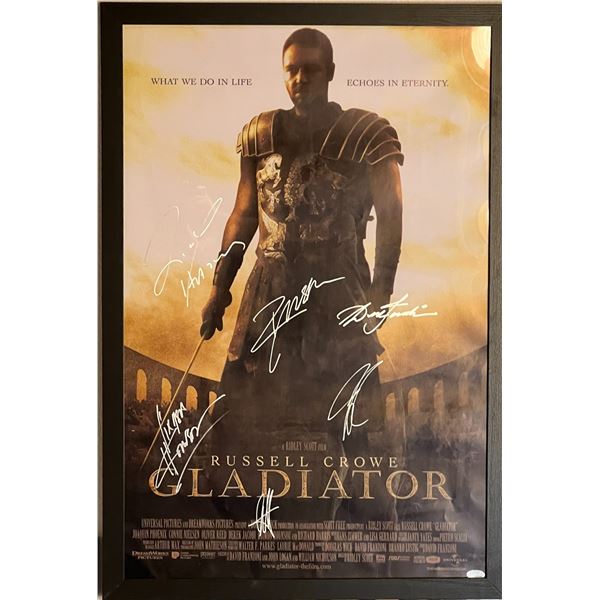 Gladiator cast signed movie poster