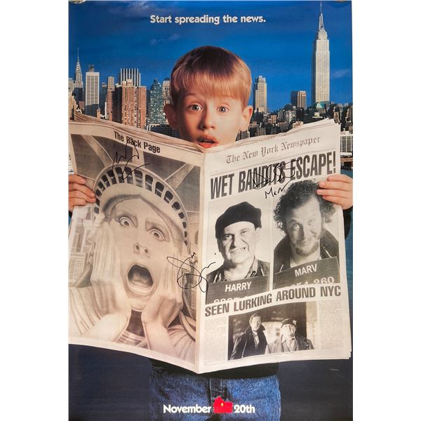Home Alone 2 cast signed movie poster