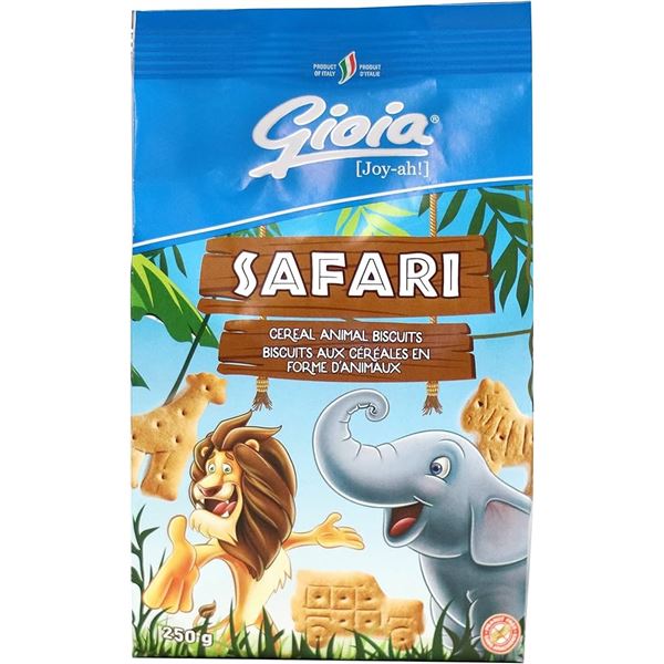 NEW 2 X 250G SAFARI CEREAL ANIMAL BISCUITS
