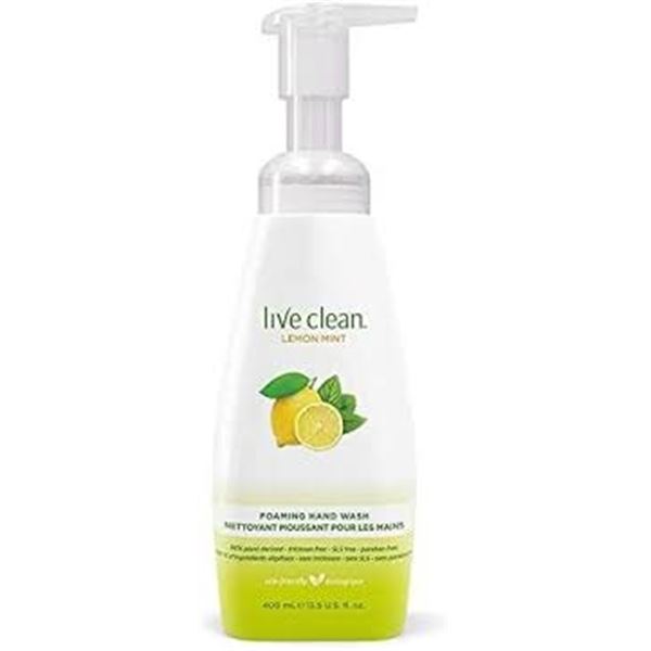 NEW 4 X 400ML LIVE CLEAN FOAMING HAND SOAP LEMON M