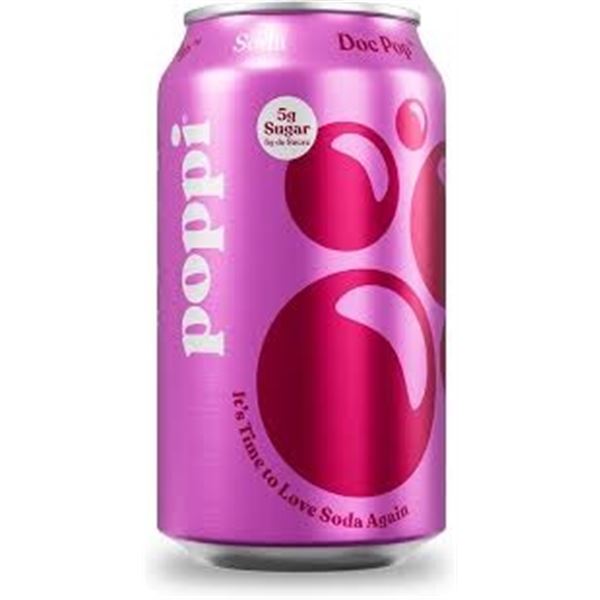 NEW 12 X 355ML POPPI DOC POP SODA