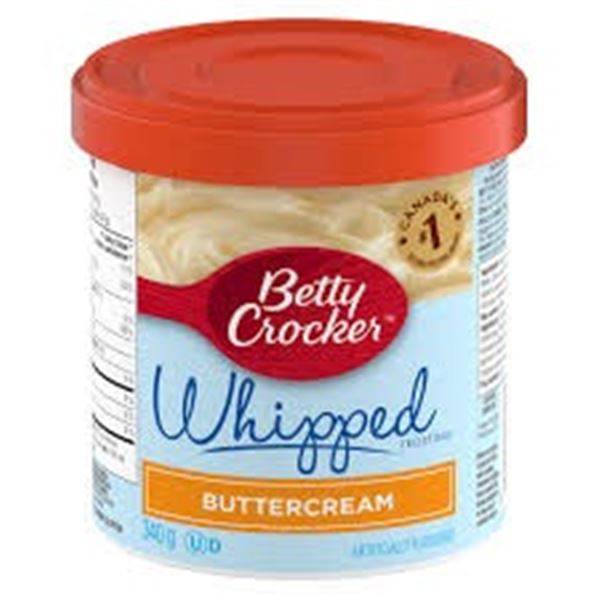 NEW 340G BETTY CROCKER FROSTING WHIPPED BUTTERCREA