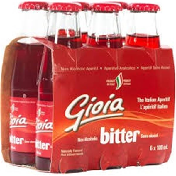 NEW 6 X 100ML GIOIA BITTER GLASS BOTTLE