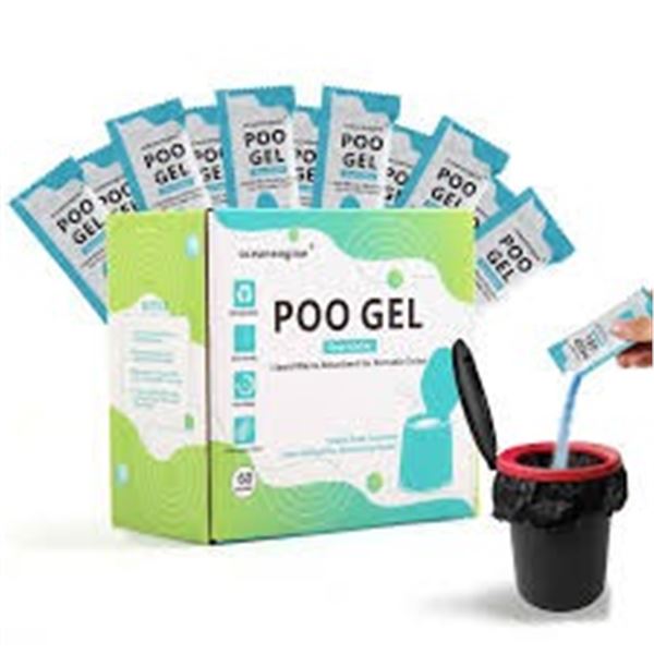 NEW 60 PACKETS POO GEL DEGRADABLE
