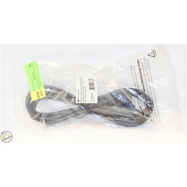 NEW MONOPRICE 6 FT POWER CORD 3G 1.0MM 3-PRONG