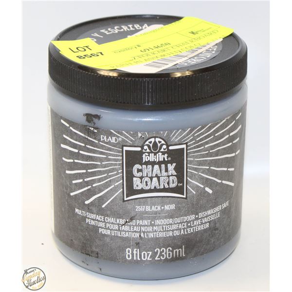 NEW 8 OZ FOLKART CHALKBOARD PAINT IN ASSORTED COLO
