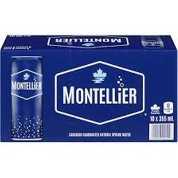 NEW WITH BOX 10 X 355ML MONTELLIER CARB WATER