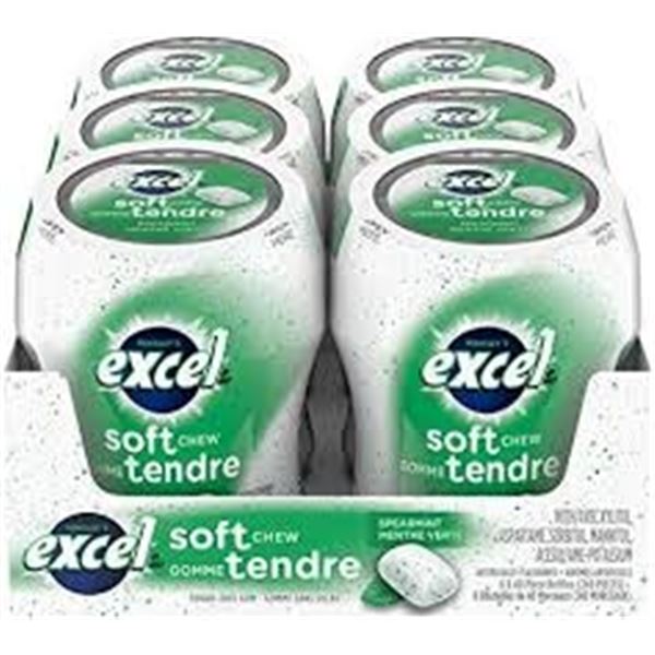 NEW 6 X 40 PIECES EXCEL SOFT CHEW SPEARMINT
