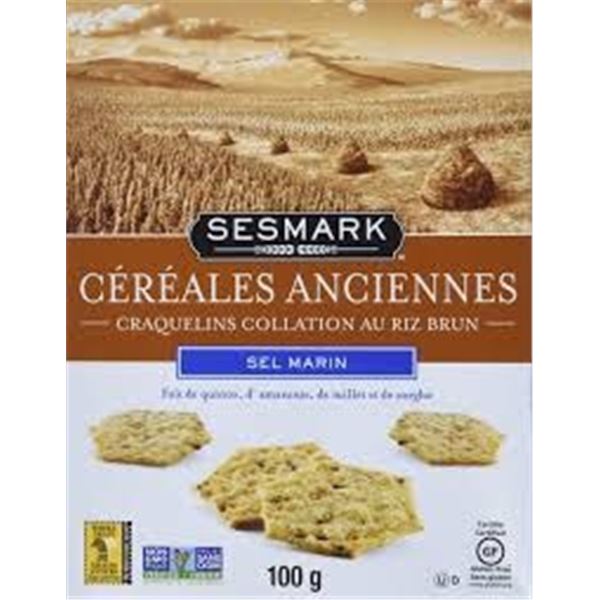 NEW 3 X 100G SESMARK ANCIENT GRAINS SEA SALT CRACK