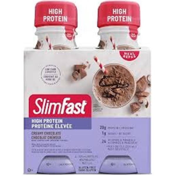 NEW 4 X 325ML SLIM FAST CREAMY CHOCOLATE SHAKE
