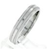 Image 7 : Men's Solid .950 Platinum 5mm Classic Dual Milgrain Polished Band Ring Size 11