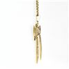Image 4 : Vintage Israeli 14K Gold Wire Open Work Large Chai Symbol Charm Pendant w/ Chain