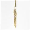 Image 5 : Vintage Israeli 14K Gold Wire Open Work Large Chai Symbol Charm Pendant w/ Chain
