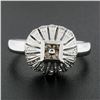 Image 2 : Estate 10K White Gold 0.24 ctw Fancy Brown Diamond Domed Statement Band Ring