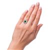Image 4 : 1.49 ctw Emerald and 1.28 ctw Diamond 14K White Gold Ring