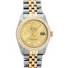 Image 2 : Rolex Mens Two Tone Yellow Gold And Stainless Steel Champagne Diamond 36MM Datej