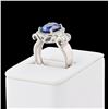 Image 3 : 4.63 ctw Tanzanite and 0.54 ctw Diamond Platinum Ring